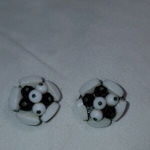 Chic Monochrome Beaded Earrings